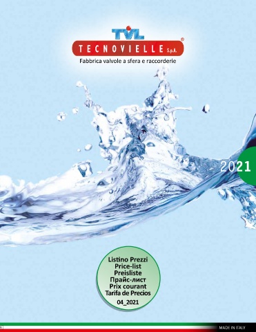 tecnovielle - listino 2021
